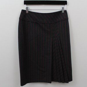 ⬇️$35 Eccoci Charcoal & Red Stripe Wool Pencil Skirt